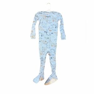 Carter's Blue Dinosaur Print Kids Footie Pajama
